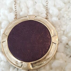 SAK Gold and Leather Necklace